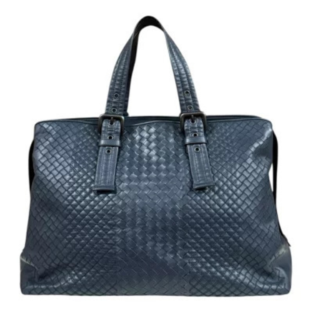 Bottega Veneta Intreccio Aurelio Tote Bag Leather Navy Blue Bottega